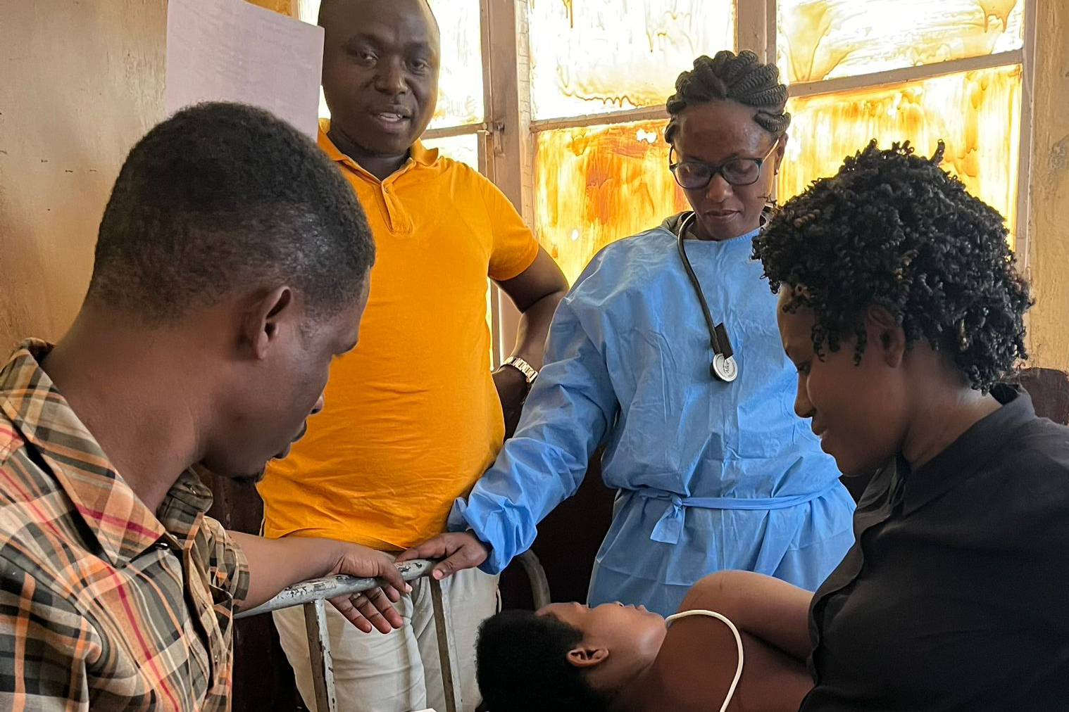 PEN-Plus clinicians undertake echocardiography training in preparation for offering cardiac services to people living with rheumatic or congenital heart disease in Rwanda.